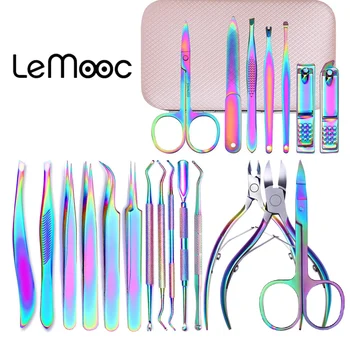 

Nail Art Pusher Dead Skin Remover Stick Rod Gel Polish Stainless Steel Tweezers Nail Cutter Nail Art Tool Pedicure for