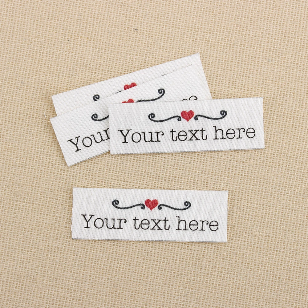 

128pcs Custom Ironing Labels, Logo or Text, Personalized Brand , Clothing Labels, Choose font (TB3078)
