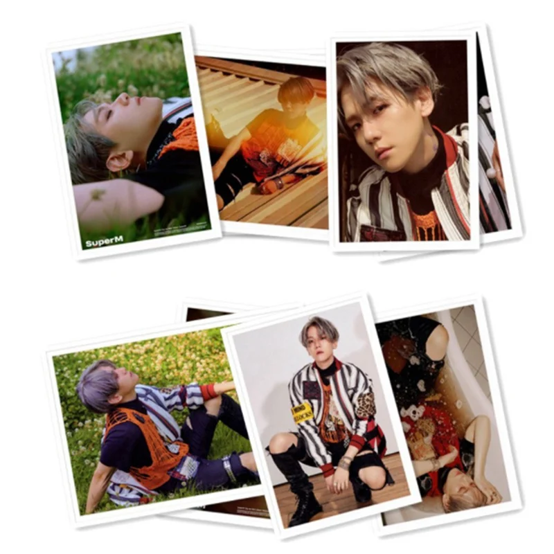 40 шт./компл. Kpop SuperM BAEKHYUN Albun ломо карты новая модная обувь с украшением в виде кристаллов карты для вентиляторы коллекция вентиляторы подарок