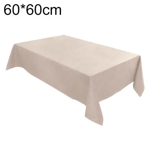 Beige Yellow 60x60 Прямоугольная льняная непромокаемая скатерть с защитой от ожогов - Цвет: Beige Yellow 60x60