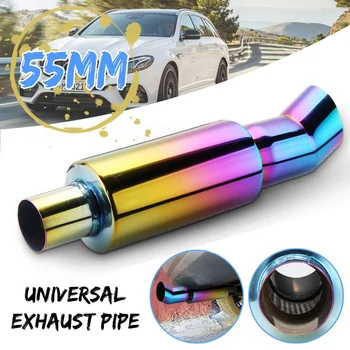 

Racing Car Muffler Pipe Exhaust 55-83mm Exhaust Tip Colorful Rear Pipe Tube Stainless Steel
