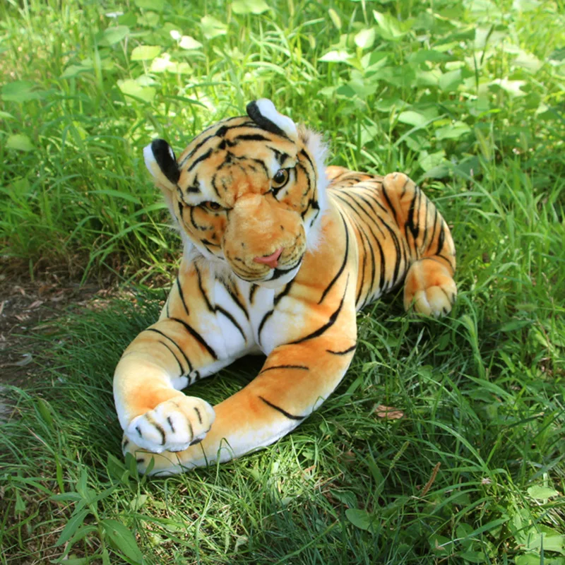 

Yellow Model Large Tiger Pillow Creative Plush Toys Funny Girl'S Birthday Gift a Pieces of Hair