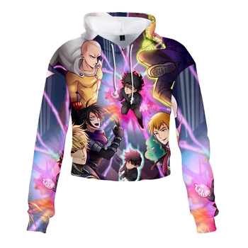 

Women Long Sleeve Hoodie Mob Psycho 100 Cartoon Anime Hoodies Sweatshirt Women's 3D One Punch With The Series Tops Clothes