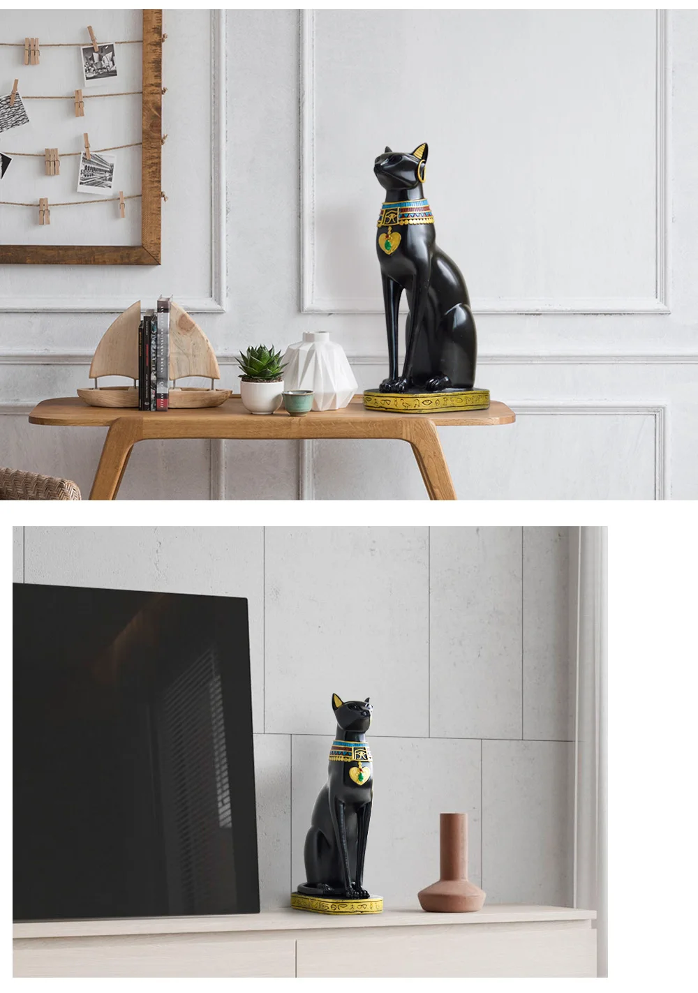 Egyptian Cat resin craft vintage home decor Modern Vintage Baster goddess god pharaoh figurine statue for table ornaments Gift