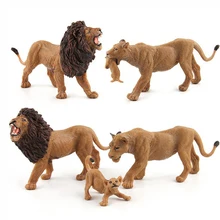 

Simulation Wild Animal Model Animal Doll Entity PVC Animal Paradise Lion and Lioness Movable Doll Set Statue Children's Toy Gift