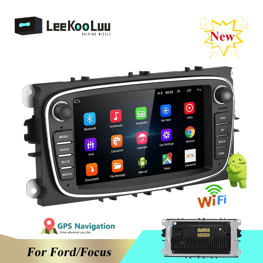 Автомагнитола LeeKooLuu Android 8 1 2 Din 7 &quot Авторадио мультимедийный плеер GPS Wi Fi MP5 FM для