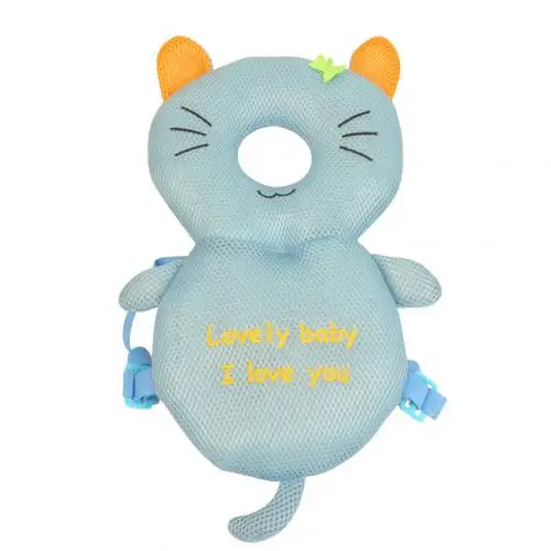 Breath Blue Cats Симпатичные банные халаты в виде животных для маленьких дышащие защитные головные подушки, подушки для ползания прогулки подушки - Цвет: Breath Blue Cats