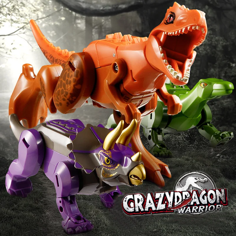 

2020 Dinosaurs Transform Action Figure for Kids Xmas Gift Dino Mecha Robot Jurassic Park World for Children Boy Educational Toy