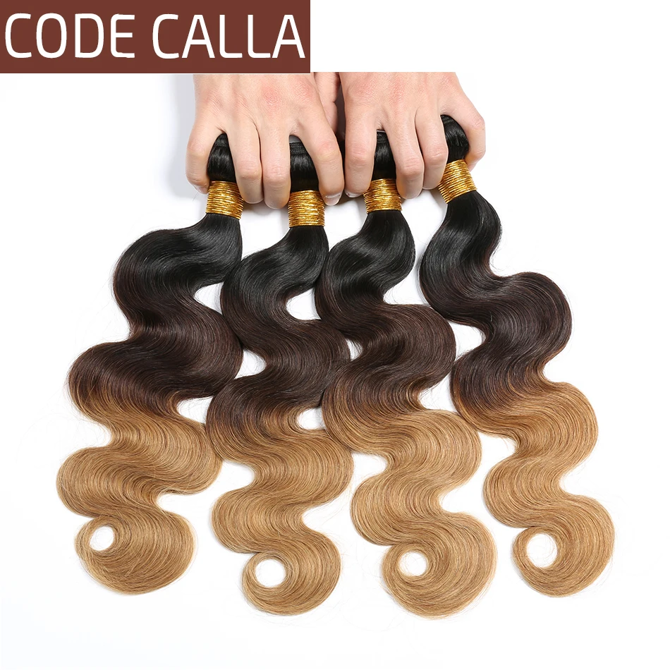 

Code Calla Remy Hair Ombre Color Body Wave Hair Bundles 100% Brazilian Human Hair Weave Weaving Extensions Free Shipping