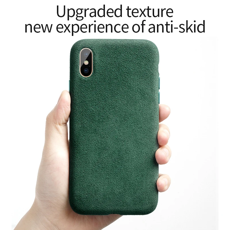 SanCore для iPhone X XS Max чехол для телефона кожа Полная защита Алькантара бизнес кожа Роскошный телефон оболочка замша задняя крышка