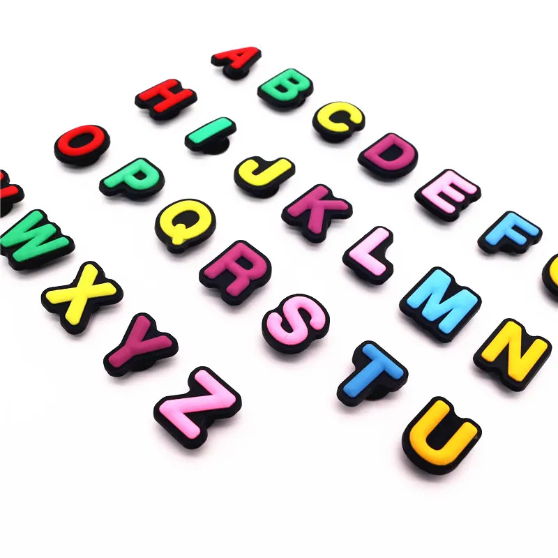 croc accessories letters