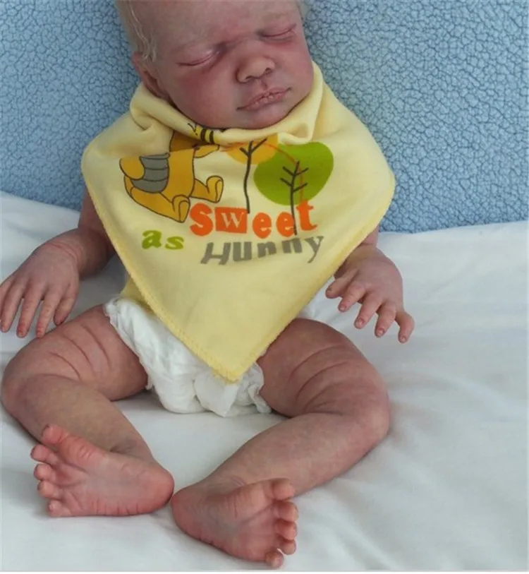 

Rare solid silicone doll mold soft realistic reborn baby doll DIY Unfinished bebe reborn kits