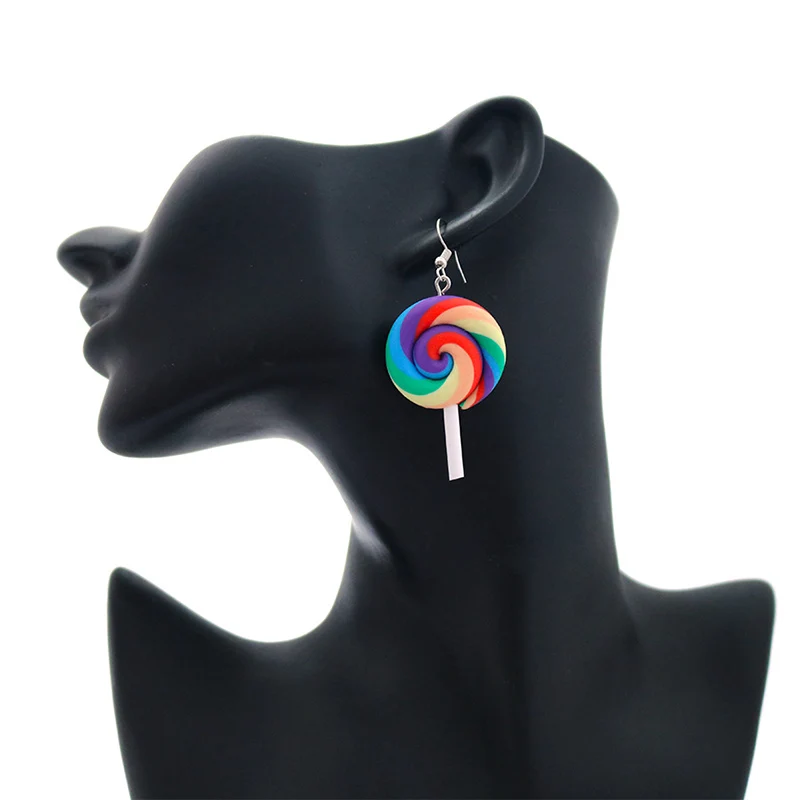 Fashion Colorful Polymer Clay Candy Earrings pendientes tumblr Women Handmade Jewelry Party Gifts | Украшения и аксессуары
