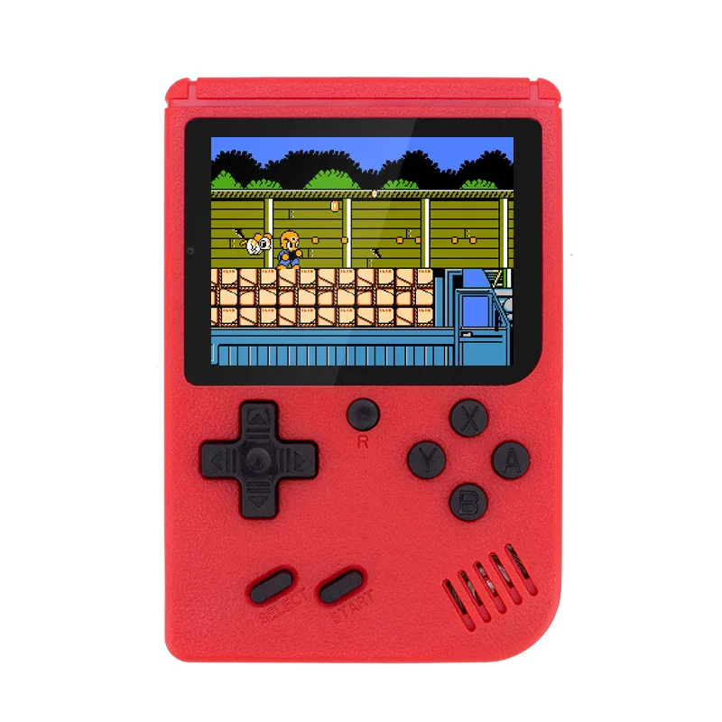 Built-in 400 Games 1000mAh Battery Retro Video Handheld Game Console+Gamepad 2 Players Doubles 3.0 Inch LCD Game Player TV Out