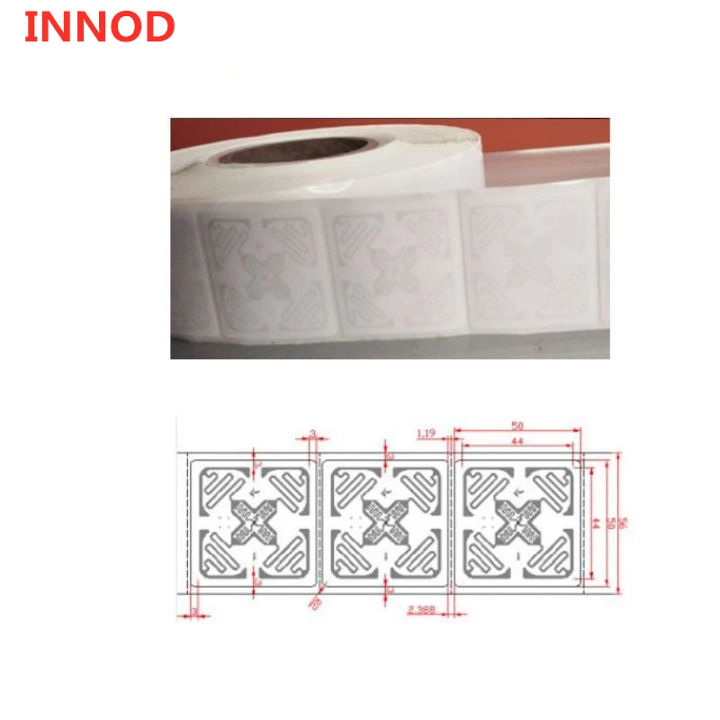free sample 50*50mm impinj rfid tag uhf large memory paper label stickers low price 840-960mhz rewrite Adhesive | Безопасность и