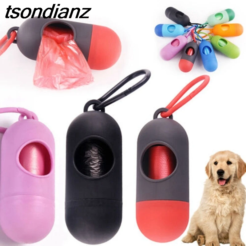 Dispensador de bolsas de basura para perros y gatos, accesorio de suministro para mascotas, herramientas pequeñas, soporte para Bolsa para popó, color verde