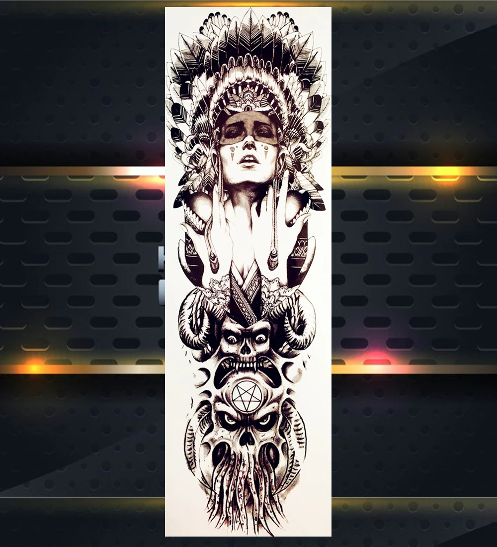 KEQAR 5 Pièces Tatouages Temporaires Pour Halloween, Tatouage