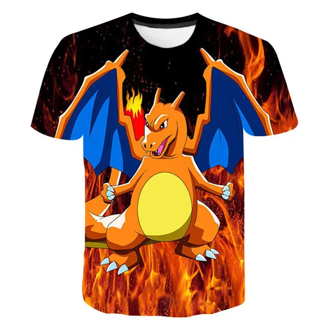 Boys pokemon Print Clothes Girls 3D Funny T-shirts Costume Children 2020 summer Clothing Kids Tees Baby Tshirts
