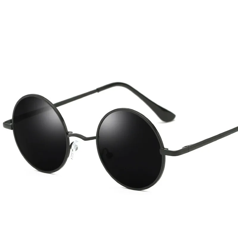 IBOODE, винтажные, Круглые, поляризационные солнцезащитные очки, для женщин и мужчин, для улицы, для вождения, с металлическим покрытием, солнцезащитные очки, фирменный дизайн, очки унисекс - Цвет линз: T3