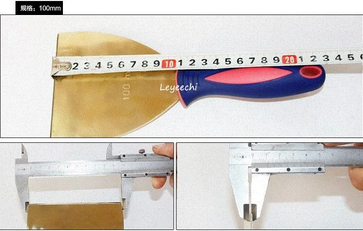 30*200 мм латунный шпатлевка с пластиковой ручкой, не искробезопасный скребок, безопасный ручной инструмент
