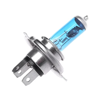 

2pcs Set Super Bright White Car Headlights Halogen Light Lamp Bulb H4 100W Socket Type: H4 Shell Color: Silver + Blue(As pictur