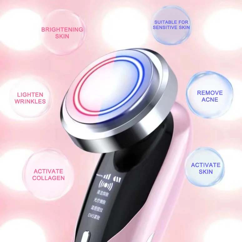 Ions Import Export Face Beauty Instrument Electric Vibration Deep Cleansing Massager Color Light Skin Rejuvenation Acne Removal