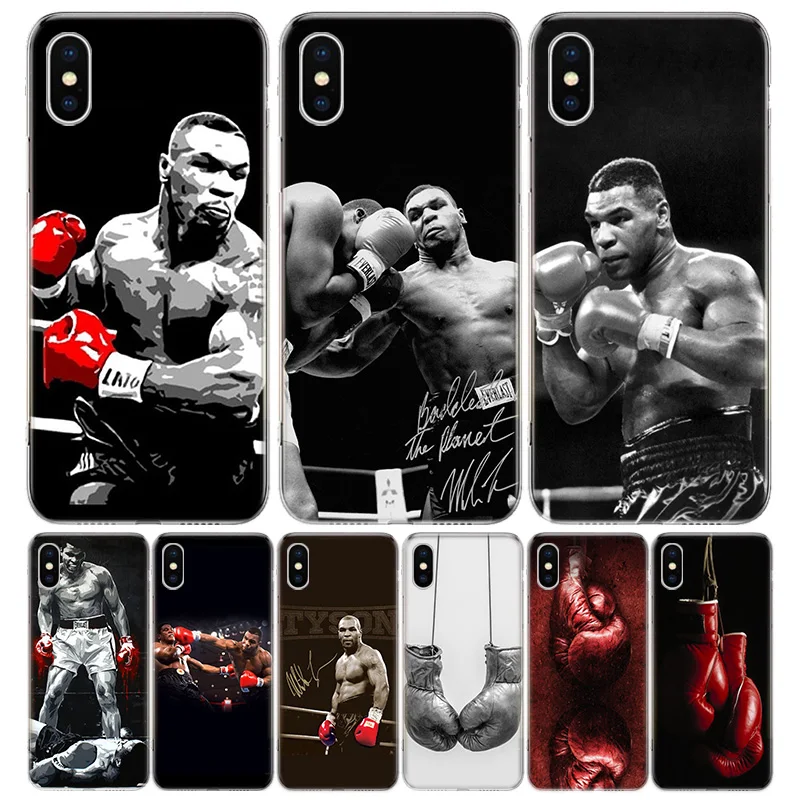 Чехол для телефона Mike Tyson Boxer чехол Iphone 11 12 Mini Pro 7 6X8 6S Plus XS MAX + XR 5S SE 10 9 из ТПУ|Бамперы|