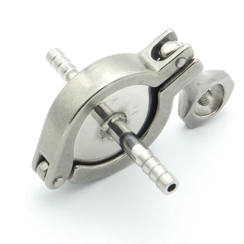 

304 Stainless Steel Sanitary Pipe Fitting Set 10mm Hose Barb Ferrule + 1/2" Tri Clamp + Silicon Gasket For Home Brew