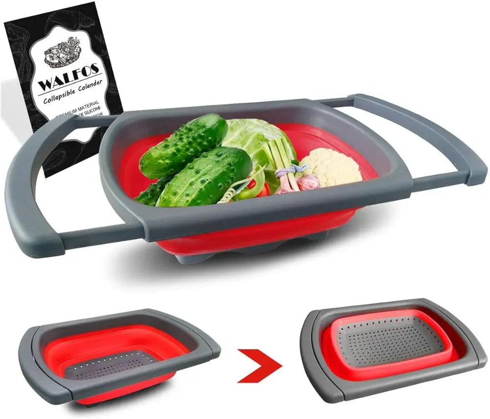 Petite Passoire de Cuisine Pliable Extensible avec Longue Poignée,  Récipient Alimentaire - AliExpress