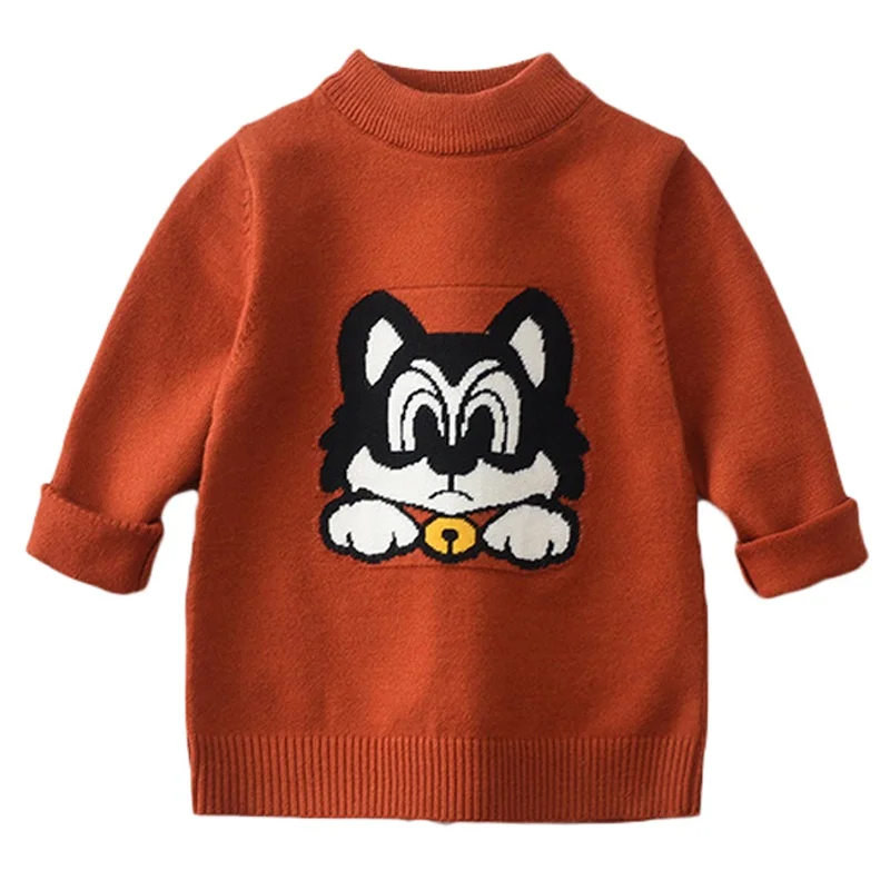 

Baby Clothes Sweater Boy Long Sleeve Cotton Cartton Print Baby Boy Sweater Top Winter Warm Kids Clothes #C