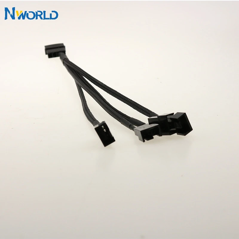 30 см Новый удлинитель ЦП кабель Molex 4 Pin до 4x3/4 pin 5 в 12 В Usb рукав двойной вентилятор