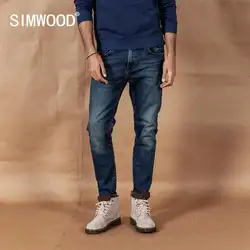 SIMWOOD 2019 осень зима новые джинсы мужские модные рваные высокого качества плюс размер брендовая одежда джинсовые брюки 190361