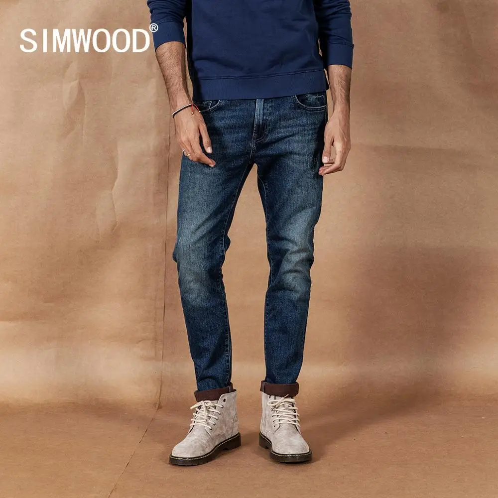 Джинсы SIMWOOD мужские модные порванные высокого качества большие размеры весенне