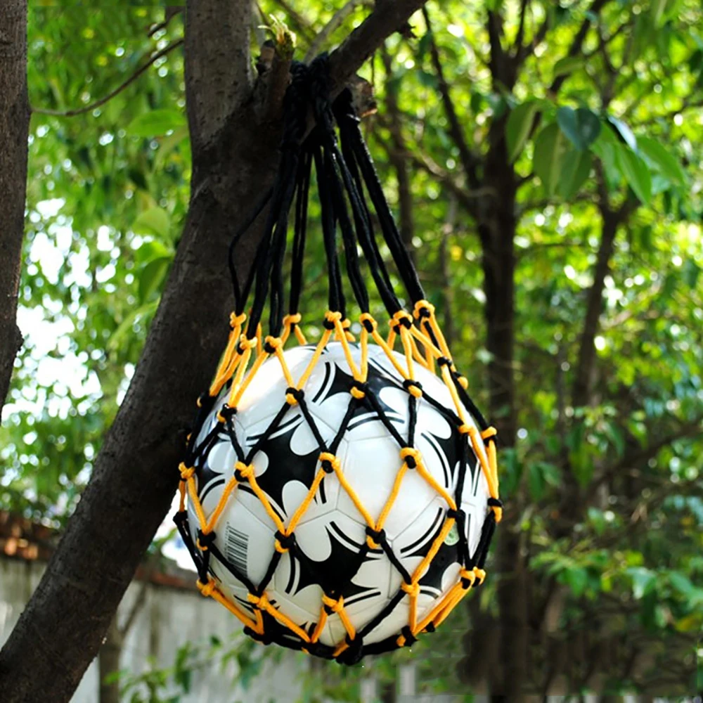 Sports ball storage bag Basketball net bag nylon weave storage bag single ball carry portable equipment outdoor sports football soccer volleyball