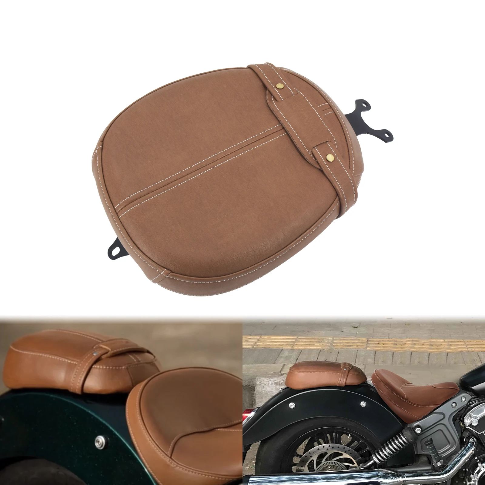 Motorcycle Seat Soft Cafe Racer Seat Motorcycle Rear Leather Passenger