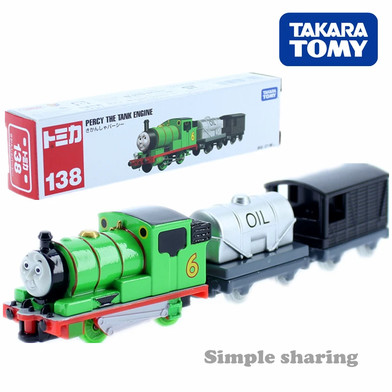 Takara Tomy Tomica Long Type No.138 TOMAS & FRIENDS Percy Модель двигателя на танке набор игрушки для