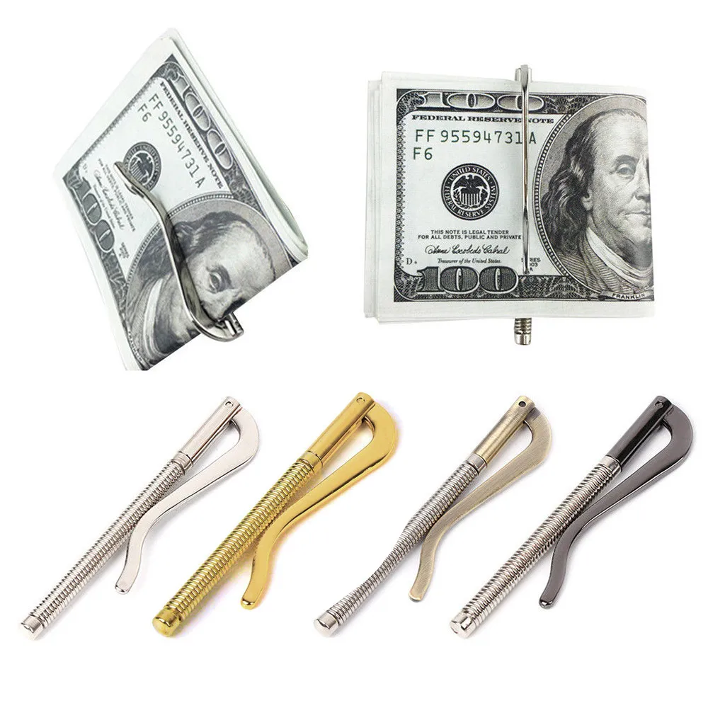 

2019 Men Women Metal Bifold Money Clip Bar Wallet Replace Parts Cash Holder Spring Clamp 1PC Fashion Hot Sale New Female Male