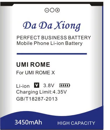 Новая высококачественная литий-ионная батарея для телефона Umi ROME X ROMEX, 3450 мАч