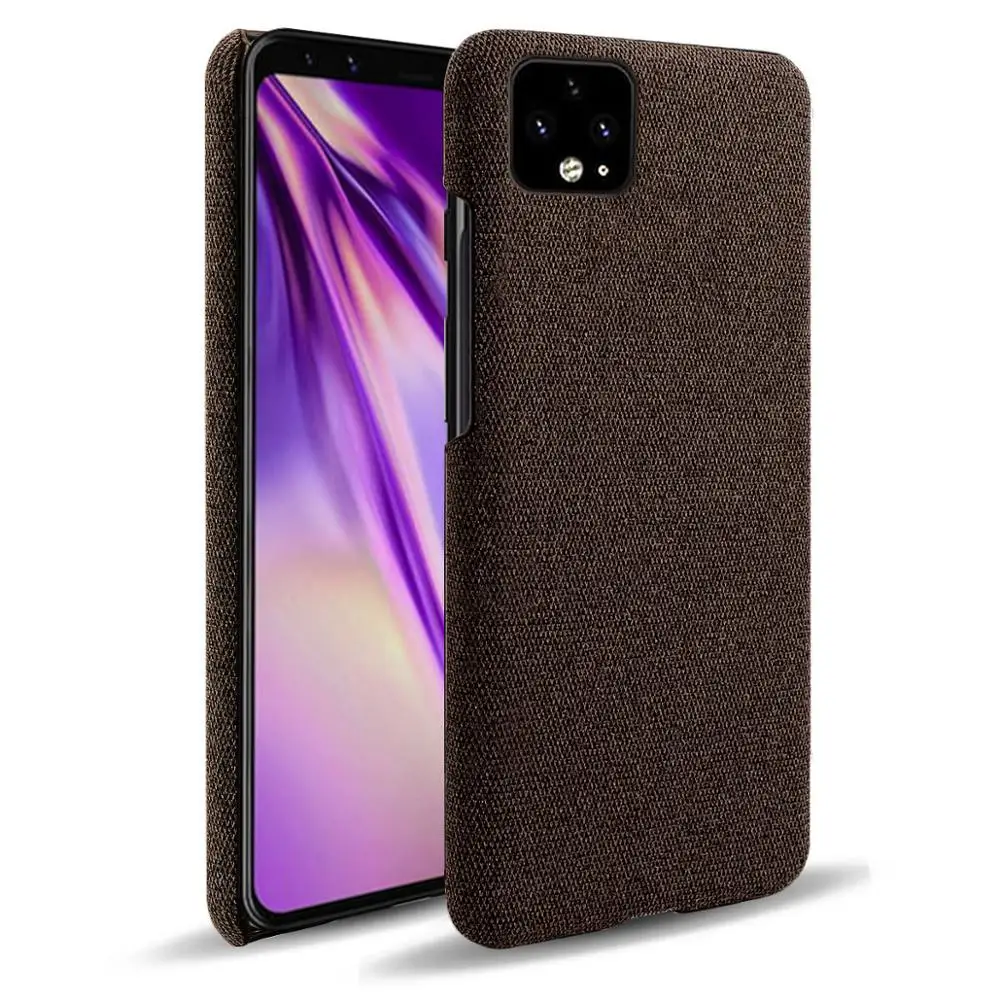 brown Для Google Pixel 4 XL чехол тонкий ретро тканые ткани против царапин Жесткий PC задняя крышка для Google Pixel 3 3A XL 4XL чехол Coque - Цвет: brown