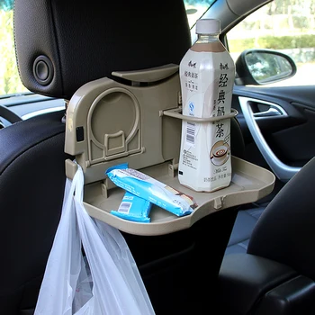 

LEEPEE Holder Stand Desk Car Accessories car cup holder car folding table Car Back Seat Table Auto Drink Food Cup Tray