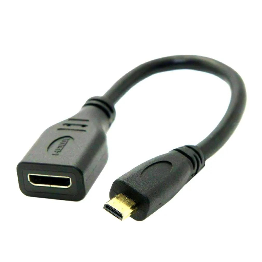 Micro HDMI Тип D штекер HDMI тип A женский кабель адаптер конвертер-соединитель для планшетных ПК ТВ мобильного телефона