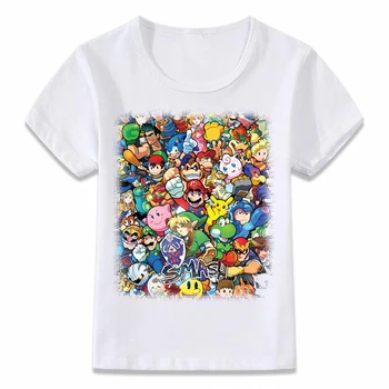 

Summer T-shirt Super Smash Bros Mario Link Star Fox Pikachu Kids Clothes Children T-shirt for Boys and Girls Toddler Shirts Tee
