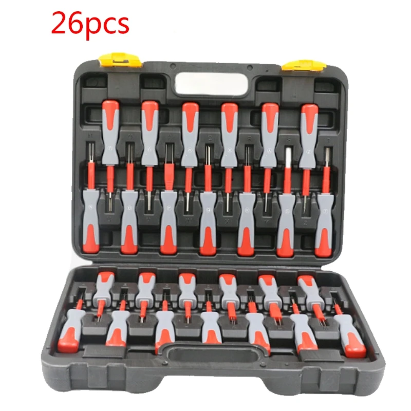26 X Car Terminal Removal Tool Kit Wire connector Pin Release Extractor Puller T 