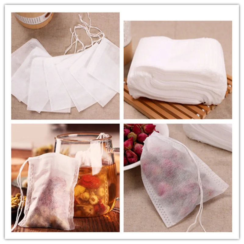 

Wholesale Teabags Empty Scented Tea BagsInfuser With String Heal Seal Filter Paper for Herb Loose Tea Bolsas de te High-end