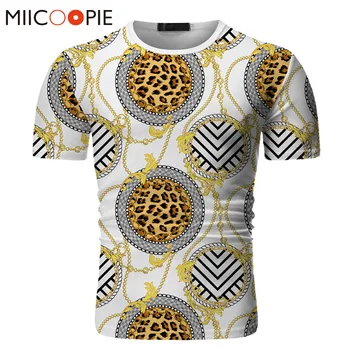 

New Arrival Men Harajuku Funny T Shirt 2020 Summer Funny Royal Leopard Print Camiseta Short Sleeve Hip Hop T-Shirt Streetwear