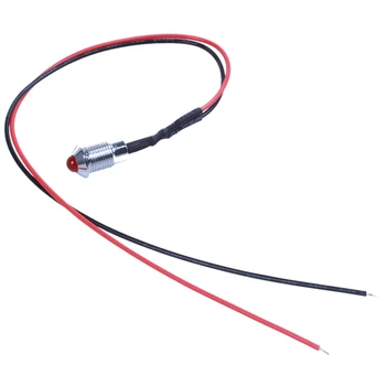 

8mm 24V Car LED Dash Panel Pilot Warning Light Indicator Lamp red