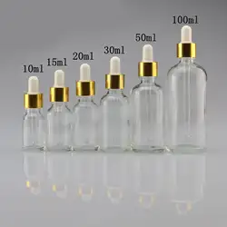 Мини 5 мл-100 мл прозрачный стеклянный реагент Пипетка для жидкости пустая косметическая бутылка