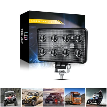 

1 Pc 24W LED Work Light Bar Square Spotlight 12V 24V Offroad LED Light Bar For Truck Offroad 4X4 4WD Car SUV ATV
