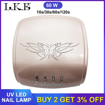 

LKE Lamp for manicure 60W UV Lamp For Nails Curing LED UV Gel Nail Art Manicure Automatic Sensor Nail Dryer Nail Tools