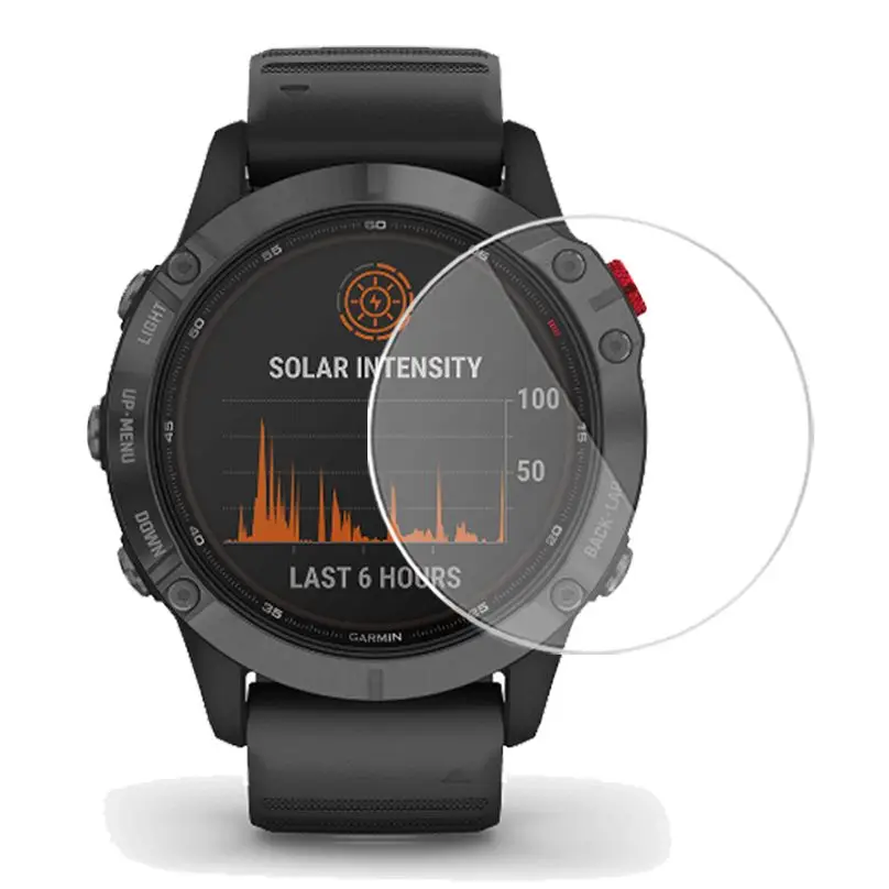 Защитное закаленное стекло для смарт-часов Garmin Fenix 6 / Sapphire Pro | Электроника